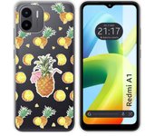 Funda Silicona Transparente para Xiaomi Redmi A1 diseño Piña Dibujos