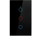 Wifi Smart Light Switch EU 86 Glass Screen Touch Panel Voice Control Wireless Wall Switches with Alexa Google Home 1/2/3Gang