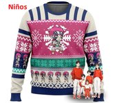 Chibi Christmas Muzan Kibutsuji Demon Slayer Ugly Christmas Sweater Christmas Sweater Gift Santa Claus Pullover 3D Sweatshirt