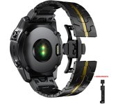 Titanium Color Strap For Garmin Fenix 5 5X 5XPlus 6 6X 6XPro 7x Stainless Steel Metal Band 26 22mm For Garmin Forerunner 945 935