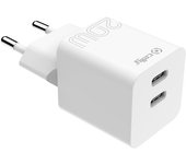 Celly TC2USBC20WWH cargador de dispositivo móvil Smartphone, Tableta Blanco Corriente alterna Interior