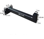 Black 20/30CM Wall Mounted Single Layer Board Wrought Iron Bracket Metal Wooden Partition Board Support Furniture Shelf Brackets