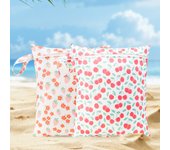 Elinfant 2PCS Waterproof Hanging Bag Diaper Bag,Nappy Changing Bags, Storage Bag Travel, Beach, Pool,Wet Dry Bag for Swimsuits