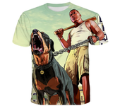Grand Theft Auto 3D Print T-Shirts Game GTA 5 Streetwear Men Women Casual Oversized Short Sleeve T Shirt Kids Tees Tops Clothing