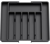 Organizador de cajones para cubiertos, bandeja de utensilios extensible para cocina, cubiertos ajustables y soporte de cubiertos, almacenamiento de plástico compacto
