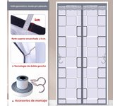 Magnetic heat insulation door curtain, mosquito-proof and silent. For air conditioning heating room family kitchen