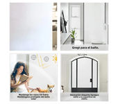 Window Privacy Film Frosted Glass Window Film Heat Blocking Window Tinting Film for Home Non Adhesive Static Cling Removable