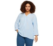 TOM TAILOR Blusa de mujer con rayas y mangas francesa
