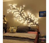 72/96/144 LEDs Rattan Branch Lights String Bendable Willow Vine Garland Fairy Christmas Tree Wedding Party Holiday Decor Lamp