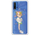 Funda compatible con Xiaomi Redmi 9T/Pocophone M3 - Nina fondo corazones