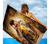 Football Superstar M-Messi 10 Print Bath Towel Soft Water Absorbing Breathable For Girl Kids Decorative Cartoon Beach Towel