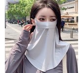 Sunscreen Mask Traceless for Women Imitation Ice Silk Anti-ultraviolet Summer Breathable Thin Cover Face ﻿