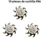 10Pcs Electric Shaver Head Replacement 3 Blades For FR8 FR6 Beard Trimmer Dry Wet Shaving Machine