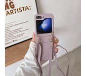 Crossbody Wallet with Card Holder Phone Case for Samsung Galaxy Z Flip 6 5 4 3 Flip6 Flip5 Flip4 Flip3 Leather Protective Cover