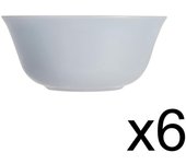 Vajillas y Boles en Vidrio Opal – Colección Carine de Luminarc – Diseños en Blanco, Negro, Gris y Azul