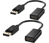 Adaptador DisplayPort a HDMI 1080p, negro