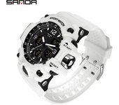 SANDA Top Brand Sports Men's Watches Military Quartz Watch Man Waterproof Wristwatch for Men Clock shock relogios masculino 6030