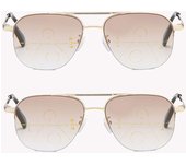 2 pcs Sun Multi-focal Progressive Reading Glasses Men Women Anti Blue Ray Presbyopic Glasses Computer Optical Far Near Eyeglass