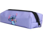 MINISO Disney Anime Stitch Print Pencil Case Large Capacity Student Simple Pencil Bag Cartoon Cute Storage Bag Stationery Gifts