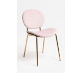 Silla Lenor Golden Terciopelo - Rosa