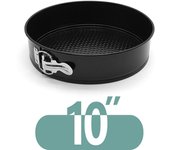 Molde para tartas con cierre antiadherente de 9 y 10 pulgadas con hebilla redonda y forma de resorte.