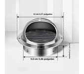 Stainless Steel Wall Ceiling Air Vent Ducting Ventilation Exhaust Grille Cover Waterproof Outlet Heating Cooling Vents Cap