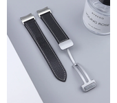 No Gaps Leather Band for Samsuang Galaxy Watch 6 5 4 /5pro 40 44mm Magnetic Buckle Strap for Galaxy Watch 6 4 Classic 43mm 47mm