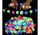 10-50 Pcs Glowing Rings LED Light Up Luminous Rings Party Favor Toys Flash Led Lights Glow In The Dark Wedding Party Supplies