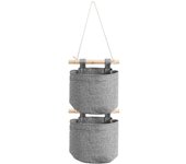 Bolsa de almacenamiento para colgar en la pared o en la puerta del hogar, organizador apilable, contenedor para artículos diversos, bolsillos para revistas, suministros para el dormitorio (color: gris 2)