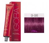 Tinte Igora Royal 9-98 Rubio Muy Claro Violeta Rojo 60 ml. Schwarzkopf
