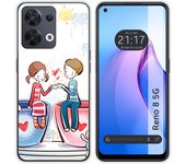 Funda Silicona para Oppo Reno 8 5G diseño Café Dibujos