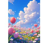 MomoArt Full Diamond Embroidery Tulip Needlework Painting Flower Craft kit New Arrival Diamond Mosaic Home Decoration