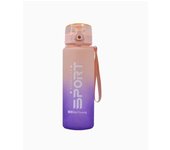 Botella de agua de deporte con degradado esmerilado para beber, vaso portátil deportivo para té y café, herramientas de cocina para niños, botella de agua escolar, 650ml.