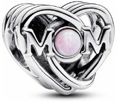 Charm Pandora Calado Mama y corazón