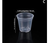 Home Garden Round Planter Pot Orchid Nursery Container Planter Container Transparent Orchid Container Round Starting Pot