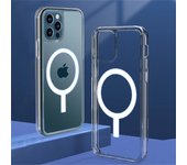 Ultra Clear Magnetic Circle Phone Case on For Magsafe IPhone 15 12 11 13 14 Pro Max Mini XS XR 8Plus SE 2020 IPone Macsafe Cover