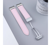 No Gaps Leather Band for Samsuang Galaxy Watch 6 5 4 /5pro 40 44mm Magnetic Buckle Strap for Galaxy Watch 6 4 Classic 43mm 47mm