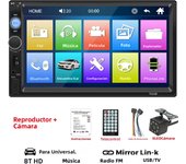 HIPPBQCC 7 Inch Car Radio Auto Multimedia BT MP5 Player 2 Din HD Touch Screen With Rear Camera Mirror Link FM Aux For Universal
