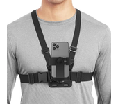 1 PC Adjustable Phone Clip Holder With Chest Strap Fixation Bracket for Sport Camera Mobile Phone Camera Black Holder Accessory