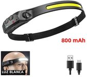 COB LED Headlamp Induction Head Lamp Built-in Battery USB Rechargeable Head Flashlight Outdoor Camping Fishing Sensor Headlight