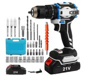 28V Destornillador inalámbrico de alta potencia, taladro eléctrico recargable, batería de litio, velocidad de 1350rpm, herramientas multifuncionales, taladro de impacto