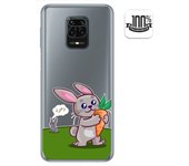 Tumundosmartphone Funda Gel Transparente para Xiaomi Redmi Note 9S / Note 9 Pro diseño Conejo Dibujos