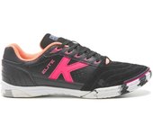 Kelme 55904 Zapatillas de fútbol sala Elite para hombre en negro de piel vegana