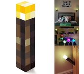 Accesorios para Minecraft, bloque de construcción, Antorcha, Luz Nocturna, USB, decoración del Hogar, lámpara de Rego