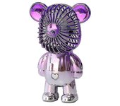 Colorido oso ventilador gradiente galvanoplastia oso ventilador eléctrico ventilador portátil envío gratuito