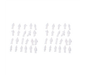 200Pcs HO Scale 1:100 White Model People Unpainted Train Figures