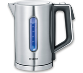 SEVERIN 3418 Hervidor de Agua Digital, 3000 W, 1.7 L, Stainless Steel, Acero Inoxidable Cepillado/Negro