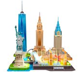 DAM. Puzle 3D de cartón de la ciudad de Nueva York con luces LED. 101 piezas. 35x22x39cm.