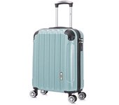 Maleta de Cabina 55x40x20cm (44L) Policarbonato - Candado Incrustada - 20 Pulgadas Negro/Azul/RosaDorada/Plateada/Burdeos/Azul Marino