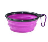 Collapsible Pet Silicone Dog Food Water Bowl Outdoor Camping Travel Portable Folding Pet Supplies Pet Bowl Dishes with Carabiner
